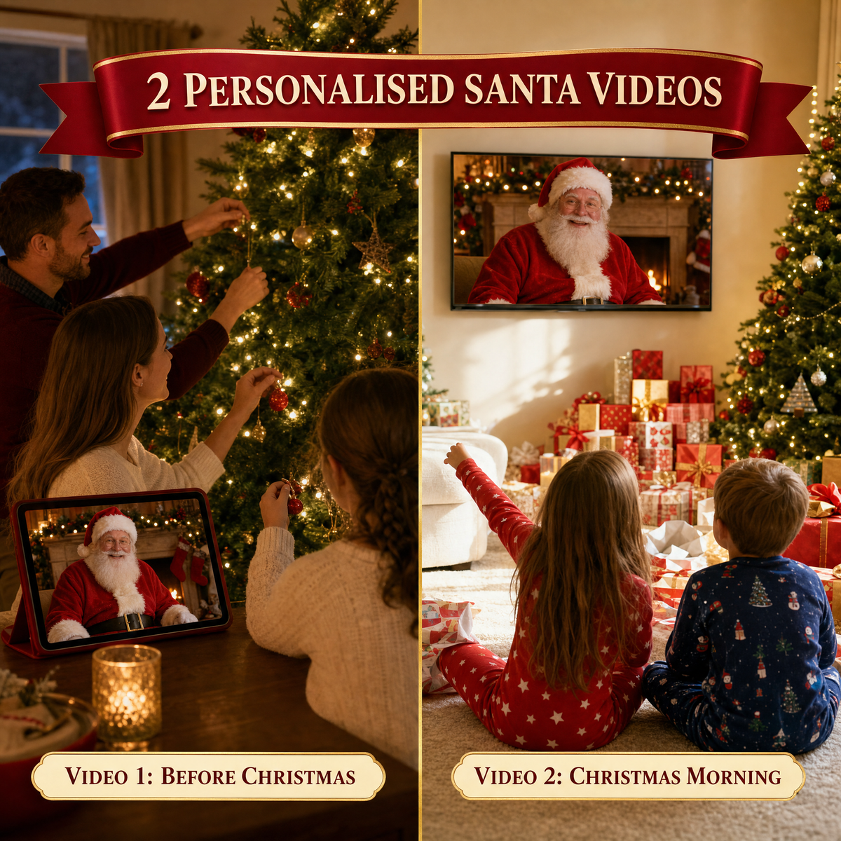Christmas Magic Bundle: Video 1 before Christmas and Video 2 on Christmas morning